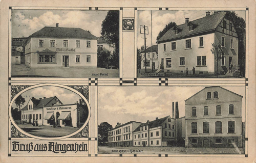 01904 Ringenhain Oberlausitz Müllers Gasthaus Geschäft Gustav Thomas Fa Holtsch o 1912