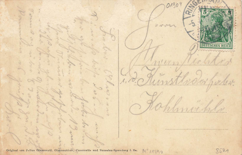 01904 Ringenhain Oberlausitz Müllers Gasthaus Geschäft Gustav Thomas Fa Holtsch o 1912