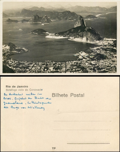 Brazil Rio de Janeiro Botafogo visto do Corcovado * around 1930