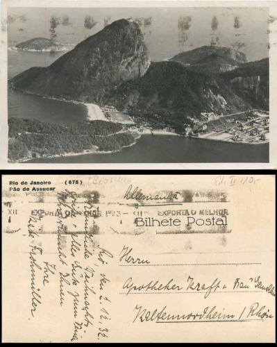Rio de Janeiro Pao de Assucar Brasilien 2.12.1932