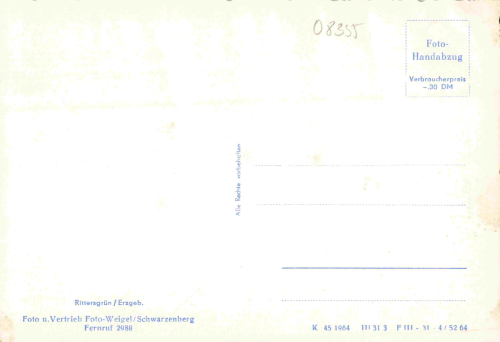 Rittersgrün Erzgebirge Totalansichts * 1964