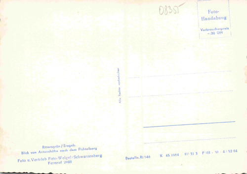 Rittersgrün Erzgebirge Totalansicht * 1964