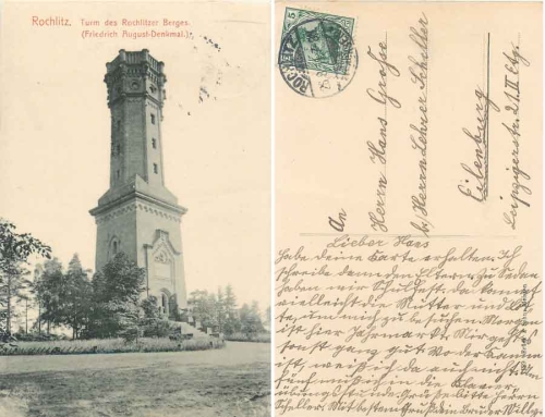 09306 Rochlitz Friedrich-August Denkmal o 26.8.1911
