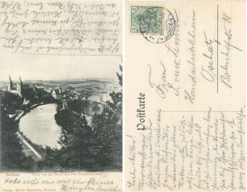 09306 Rochlitz Sachsen von der Bastei o 23.5.1908