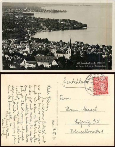 Rorschach Buchten von Horn Arbon Romanshorn o 9.11.1936