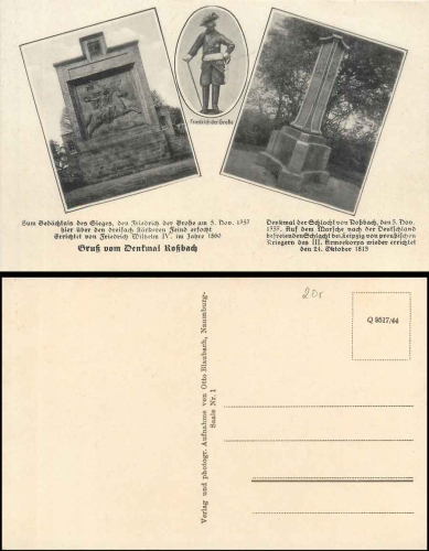 06667 Roßbach Denkmal  Friedrich der Große * ca. 1920