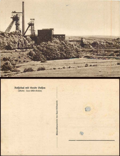 Saarbrücken Grube Velden Bergbau * ca.1920