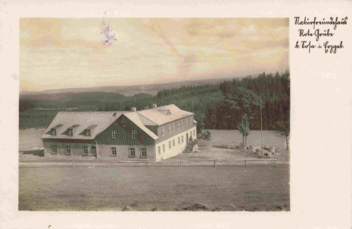 Rote Grube Sosa, Ore Mountains; rural postmarks from Erlabrunn and Schwarzenberg (Saxony), 1933.