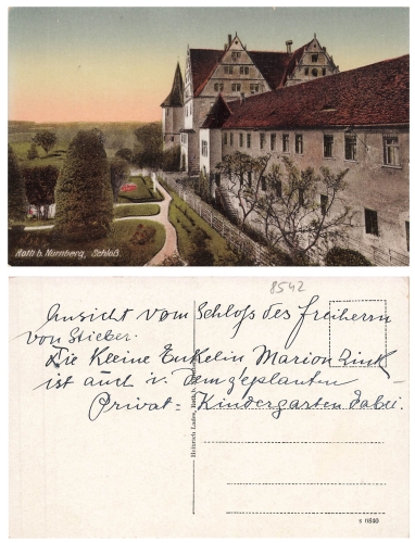 91154 Roth near Nuremberg Schloss gebr. circa 1915