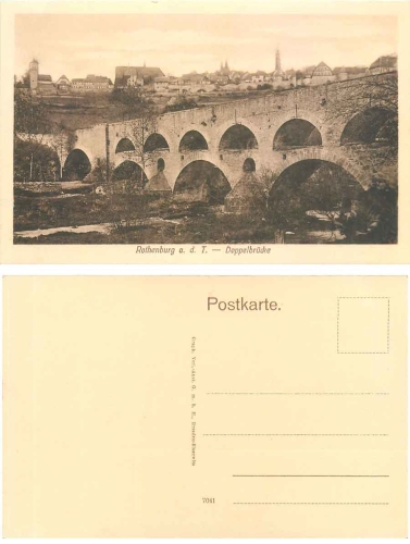 Rothenburg Tauber Doppelbrücke * ca. 1920