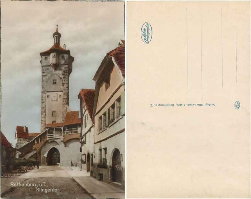 91541 Rothenburg Tauber Klingentor * ca. 1920