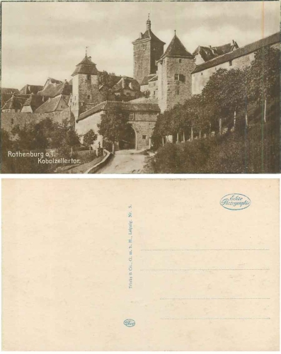 Rothenburg Tauber Kobolzellertor *ca. 1920