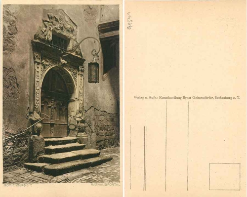 Rothenburg Tauber Rathausportal * ca. 1925