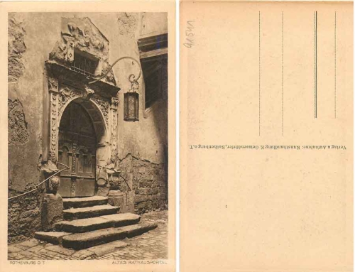 Rothenburg Tauber Rathausportal * ca. 1925