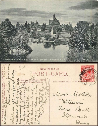Rotorua New Bath House u. Sanatorium New Zealand o 2.9.1933
