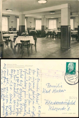 06773 Rotta district Graefenhainichen country postmark AK Restaurant Ochsenkopf o 18.10.1962