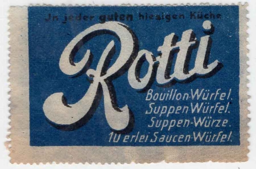 Vignette Rotti Boullon Würfel Suppen Würfel Soßen Würze um 1920