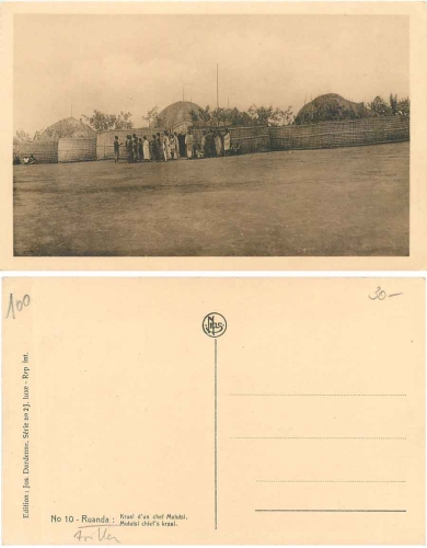 Ruanda Haus eines Häuptlings Kraal un Chef Mututsl *ca.1920