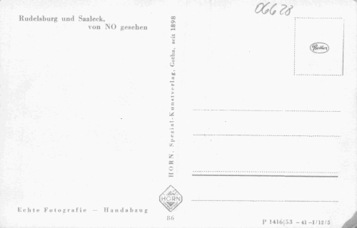 Rudelsburg und Saaleck * um 1930
