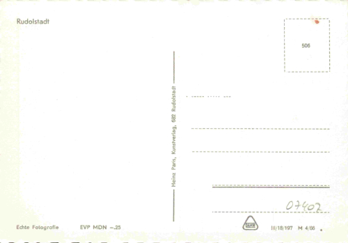 07407 Rudolstadt Totalanssicht * 1966
