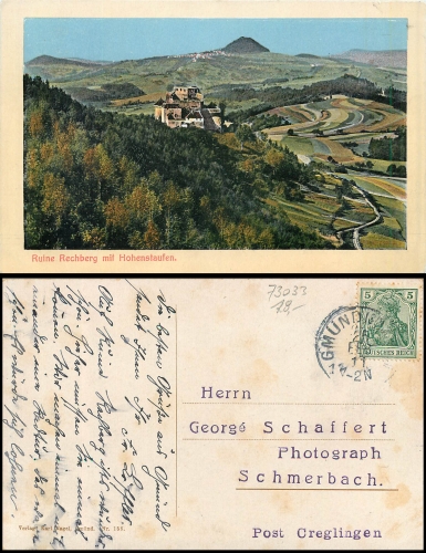 Schwäbisch Gmünd Ruine Rechberg o 25.02.1911