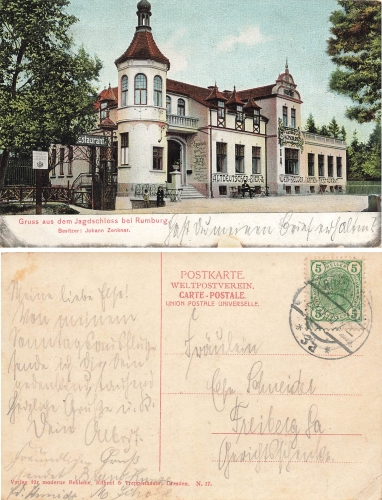 Rumburg Decin Jagdschloss o 29.4.1907
