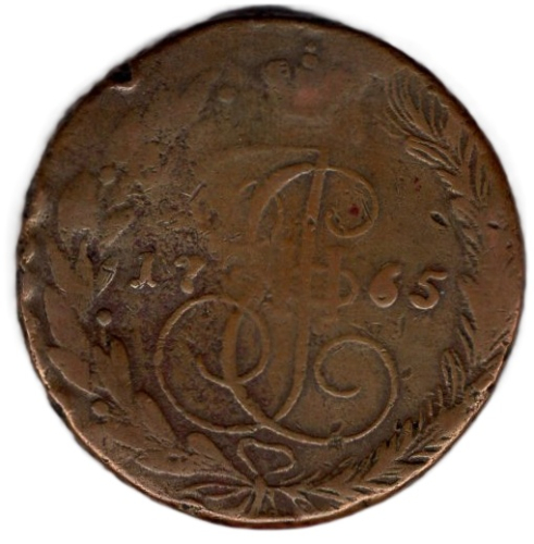 Russland 5 Kopeken 1765 EM Katharina II.
