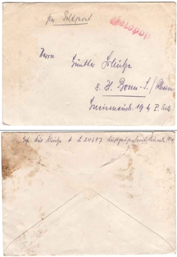 SS Feldpost Feldpostnummer L 24697 2nd Company Fla Battalion SS VT Division