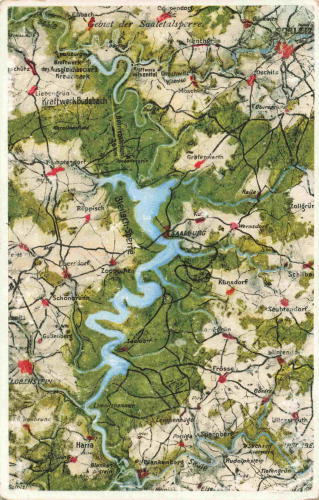 Saaletalsperre Landkartenpostkarte * um 1930