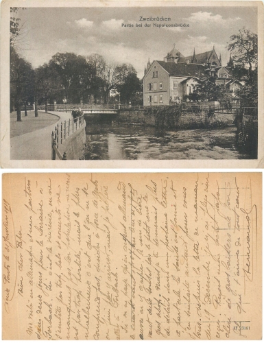 Zweibrucken Napoleonsbrucke gebr. ca. 1919