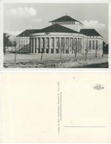 Saarbuecken Gau-Theater Saar Pfalz *ca. 1935
