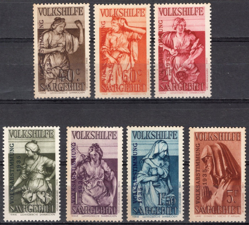 Saargebiet Michel 199-205 ** postfrisch Volksabstimmung