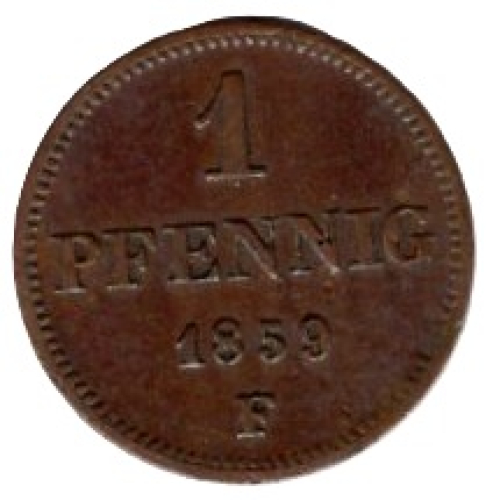 Sachsen Königreich 2 Pfennig 1859 F Johann
