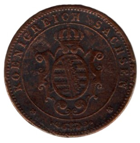 Sachsen Königreich 5 Pfennig 1854 F Johann