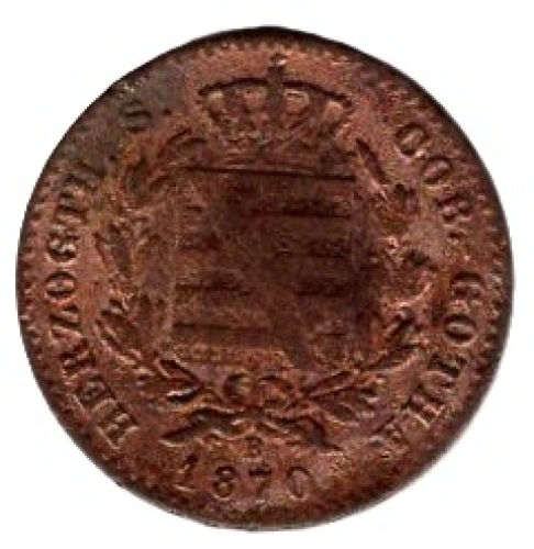 Sachsen-Coburg-Gotha 1 Pfennig 1870 Ernst II