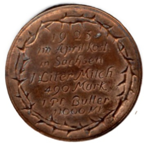 Sachsen Deutsches Reich Bronzemedaille Inflation Hungermedaille 1923 Mutter mit Kind