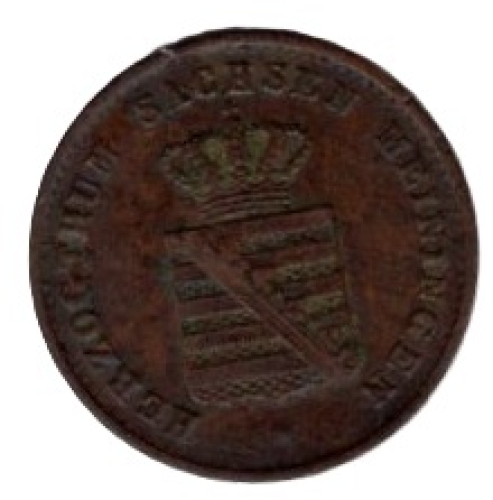 Sachsen Meinigen 1 Pfennig 1868 Herzog Bernhard II.
