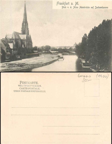 Sachsenhausen Frankfurt Main Brücke * ca.1900