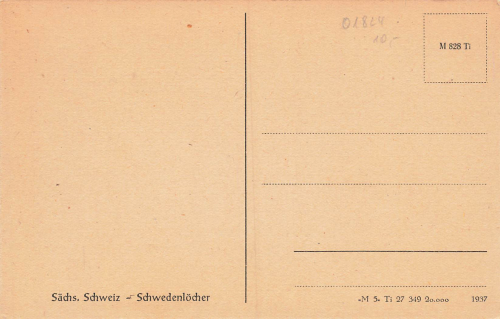 01824 Schwedenloecher climbing rocks Saxon Switzerland * around 1937