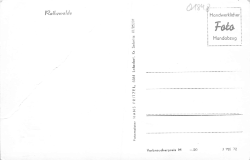 01848 Rathewalde Sächsische Schweiz * um 1972