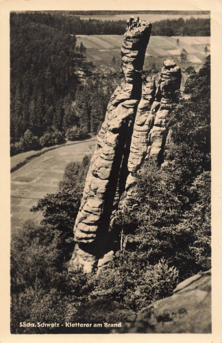 01848 Brand Climbing Rocks Saxon Switzerland used 1957
