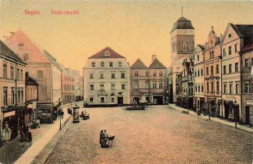 Sagan Buttermarkt Schlesien Zagan * um 1910