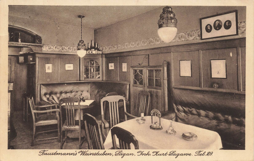 Sagan Faustmann's Wine Bar, Interior View, Silesia, Zagan, 1932