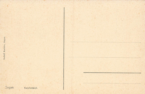 Sagan Karpfenteich Schlesien Zagan * 1910