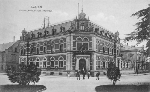 Sagan Post Office and District Office Silesia Zagan * around 1910