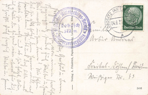 Salesel Elbe Böhmen Sudetengau Dolní Zálezly o 1938