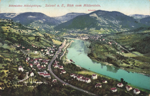 Salesel Elbe Böhmen Sudetengau Dolní Zálezly o 1914