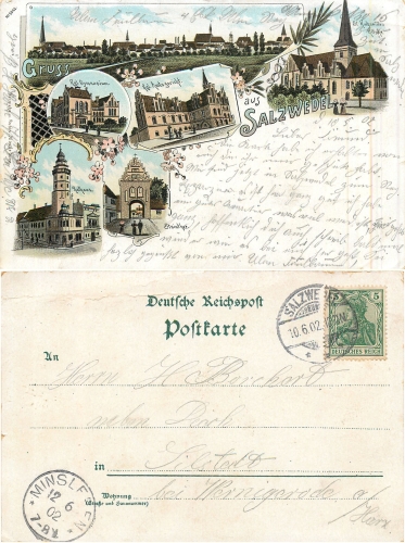 Salzwedel Gruss aus, Litho o 10.06.1902
