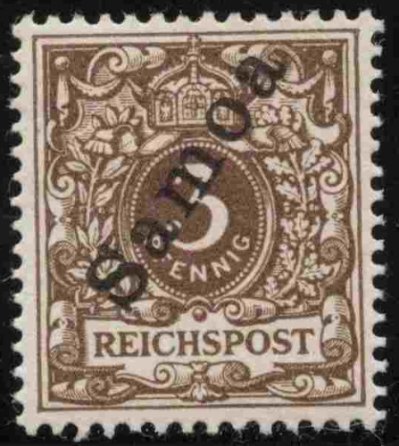 Samoa Deutsche Post Michel 1 ungebraucht Krone Adler