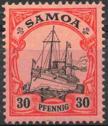 Samoa Deutsche Post Michel 12 * ungebraucht Kaiseryacht